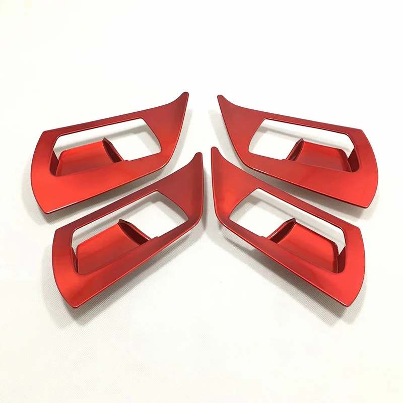 

2016 2017 для Toyota RAV4 Внутренняя дверь автомобиля защитная рама крышка отделка корпус ABS красное Украшение аксессуары для интерьера Стайлинг