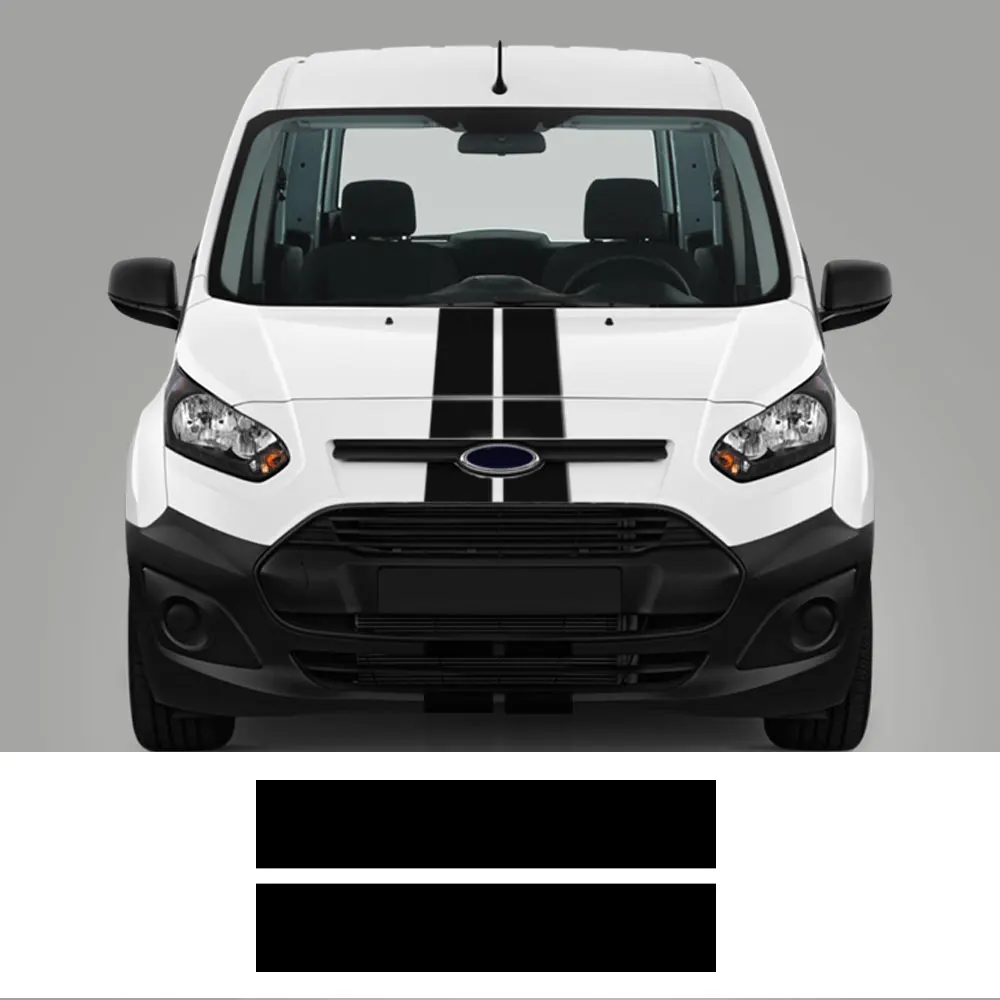 

2Pcs/Lot Car Hood Stickers For Ford Transit Connect & Tourneo Custom Camper Van Stripes Graphics Decals Tuning Accessories