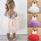 2021 летнее кружевное платье для девочек, одежда для детей возрастом от 3 до шаровое свадебное, Вечернее Бальное Платье; Одежда для маленьких девочек; Одежда для девочек; Платья для девочек с цветочным принтом; Платье принцессы