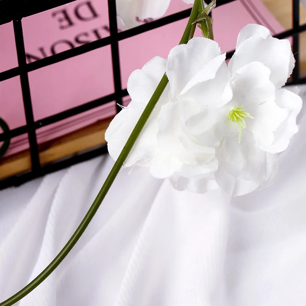 Сакура Вишневый цветок ротанга свадебное украшение арки лоза искусственные