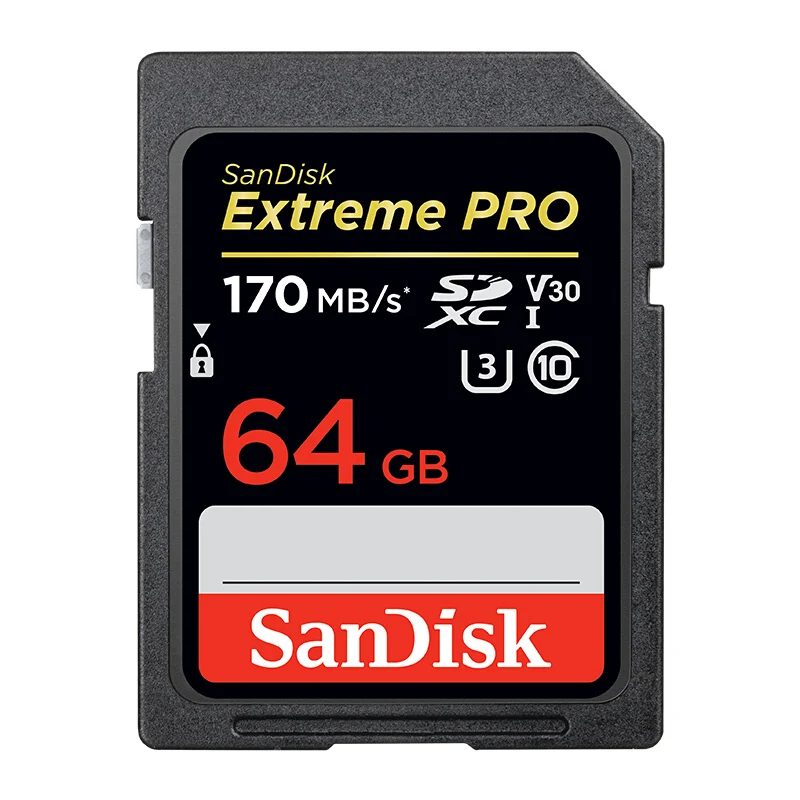 SD-Карта SanDisk SDHC 64 ГБ 128 256 SDXC флэш-карта памяти класса 10 U3 для цифровой камеры |