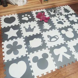 Детские мягкие коврики для ползания Meitoku EVA, Игры и Пазлы, коврик из пены с Микки, напольный коврик для детей, Детский тренажерный зал, каждый: 31,5 см