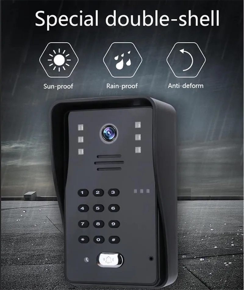 tuya video intercom wifi rfid video door phone system home intercom with 7inch touch lcd support remote app unlocking recording free global shipping