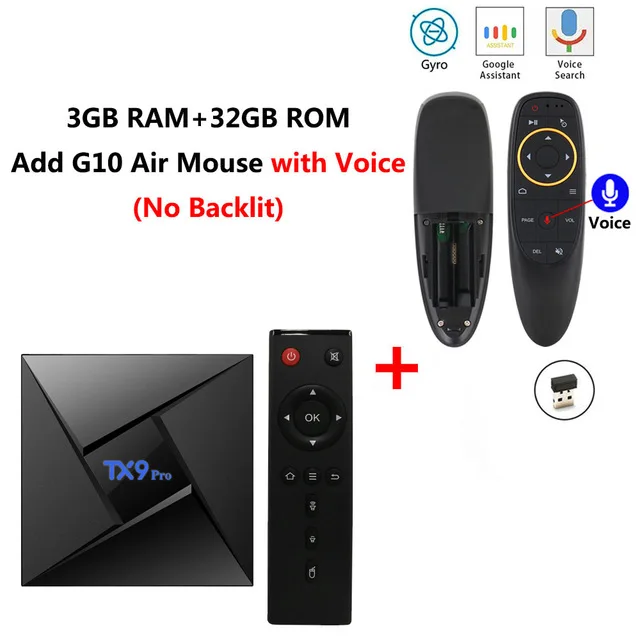 3G32G G10 ТВ-приставка TX9 Pro Amlogic S912 Android 7,1 2/3GB 16/32GB Octa Core 2,4G/5G WiFi Bluetooth 4,1 100M 4K HD медиаплеер телеприставка - Цвет: 3G32G G10