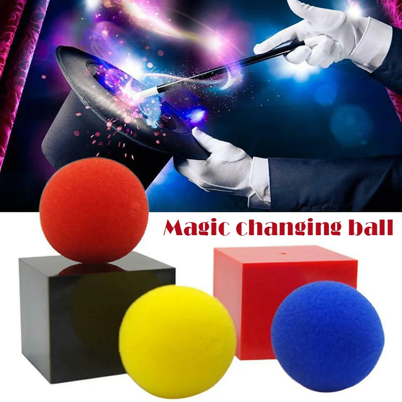 

Magic Box In And Out Box With 3 Sponge Balls Magic Trick Performance Parties Props 2020 New Magic Tricks