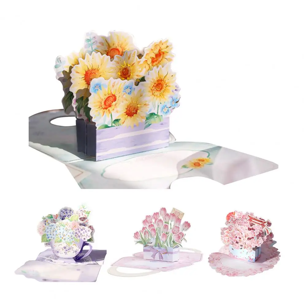 

Holiday Card Foldable Decorative Thick Premium Wedding Festival Card for Mother's Day