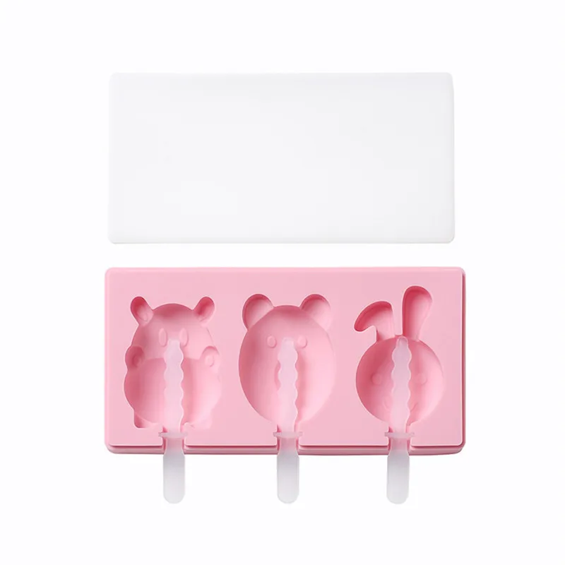 

Funny DIY Ice Cream Mold Silicone Material 12 Styles Cartoon Fruit Shape Popsicle Molds Ice Candy Maker Kitchen Tools