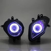 motorcycle white angel eyes blue demon eyes hid xenon projector conversion headlight led headlamp assembly for bmw s1000rr 09 14