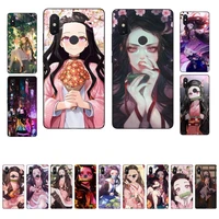 demon slayer nezuko anime phone case for xiaomi mi 8 9 10 lite pro 9se 5 6 x max 2 3 mix2s f1