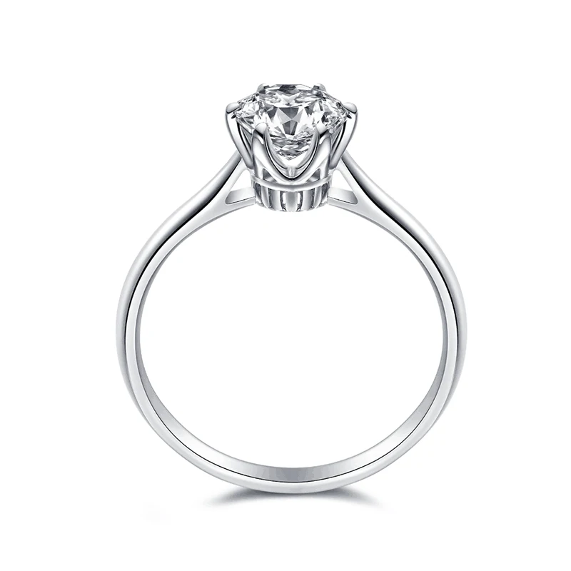 1 карат бесцветные сердца стрелы Charles Colvard Forever One Moissanite обручальные кольца Твердые