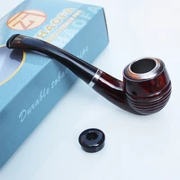 swsmok portable resin pipe bent smoking pipe tobacco pipe filter grinder herb wooden pipe with holder cigarette accessories