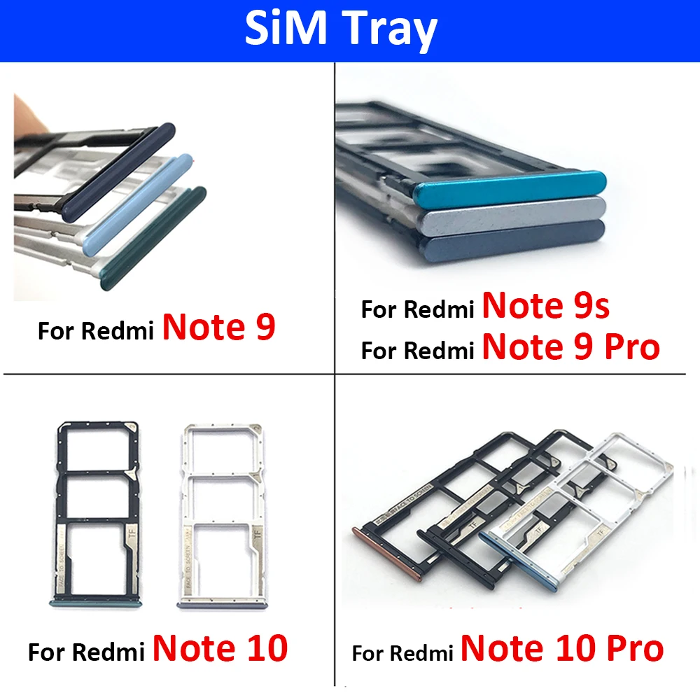 Новый держатель слота для SIM-карты Xiaomi Redmi Note 7 9 9s 10 Pro запасные части | Мобильные