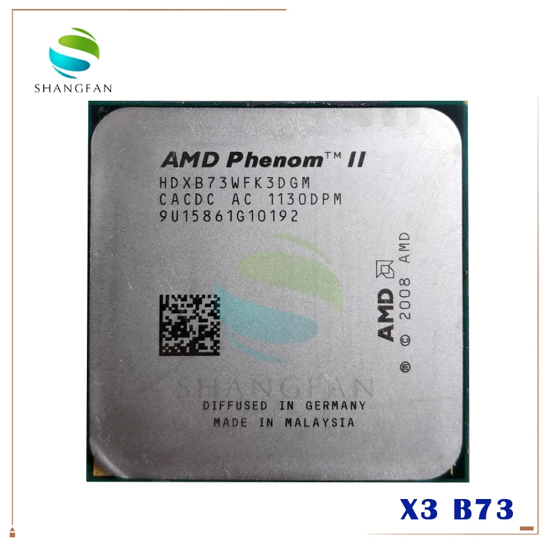 Трехъядерный процессор AMD Phenom II X3 B73 2 8 ГГц HDXB73WFK3DGI HDXB73WFK3DGM разъем AM3|Процессоры| |