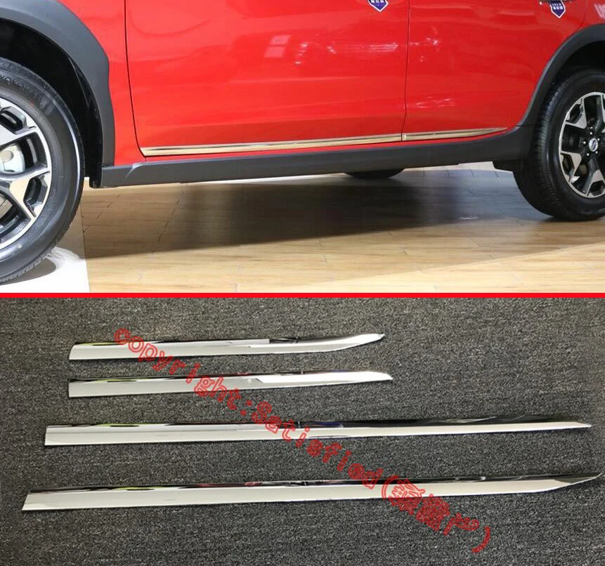 

ABS Chrome Car Decoration Side Door Line Garnish Body Molding Moulding Trim For Subaru XV 2018 2019