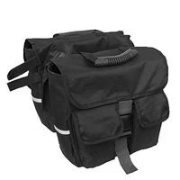 bike trunk bag bicycle panniers with buckle carrying handle reflective trim and large pockets