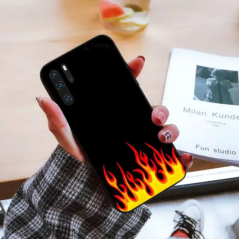 

Fashion Flame Pattern Phone Case For Huawei honor Mate mate P 10 9X 10i 20 30 40 y7 lite pro p smart 2019