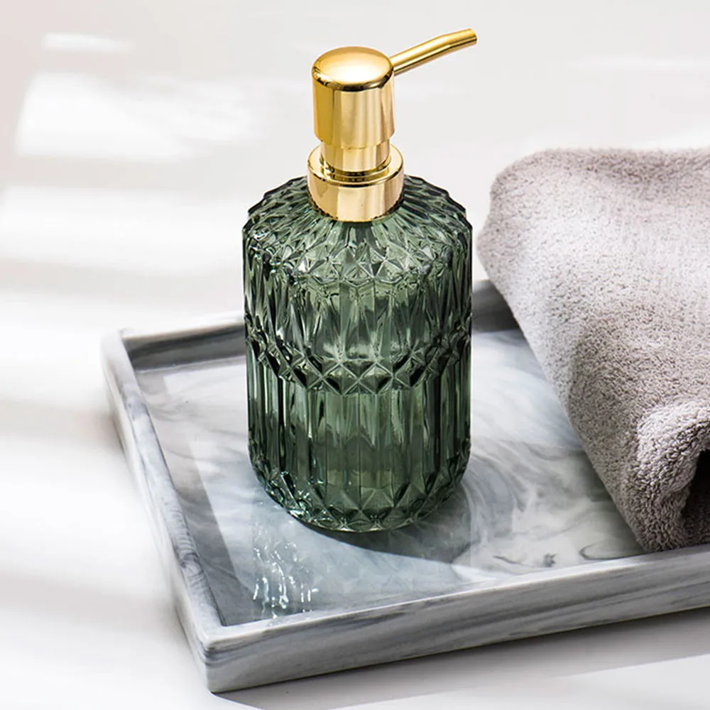 390 мл дозатор для жидкого мыла шикарная пустая стеклянная бутылка дома отеля