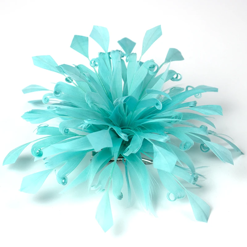

Feather Headpiece/Clip Headdress Accessory/Headwear/Hats with Floral 1pc Wedding / Special Occasion / Tea Party Headpiece