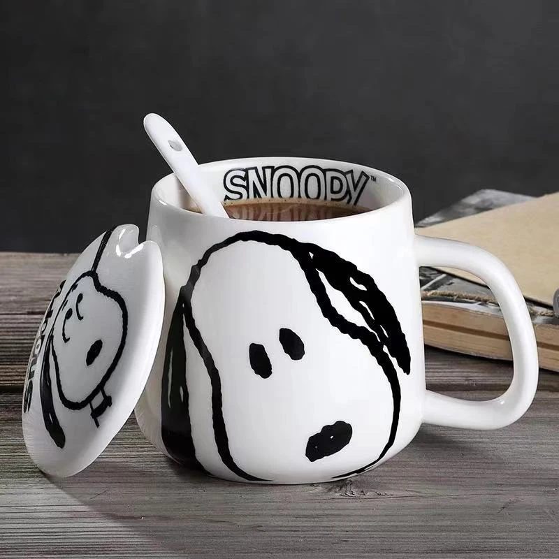 Керамическая чашка 400 мл бытовая керамическая кружка Офисная в мультяшном стиле