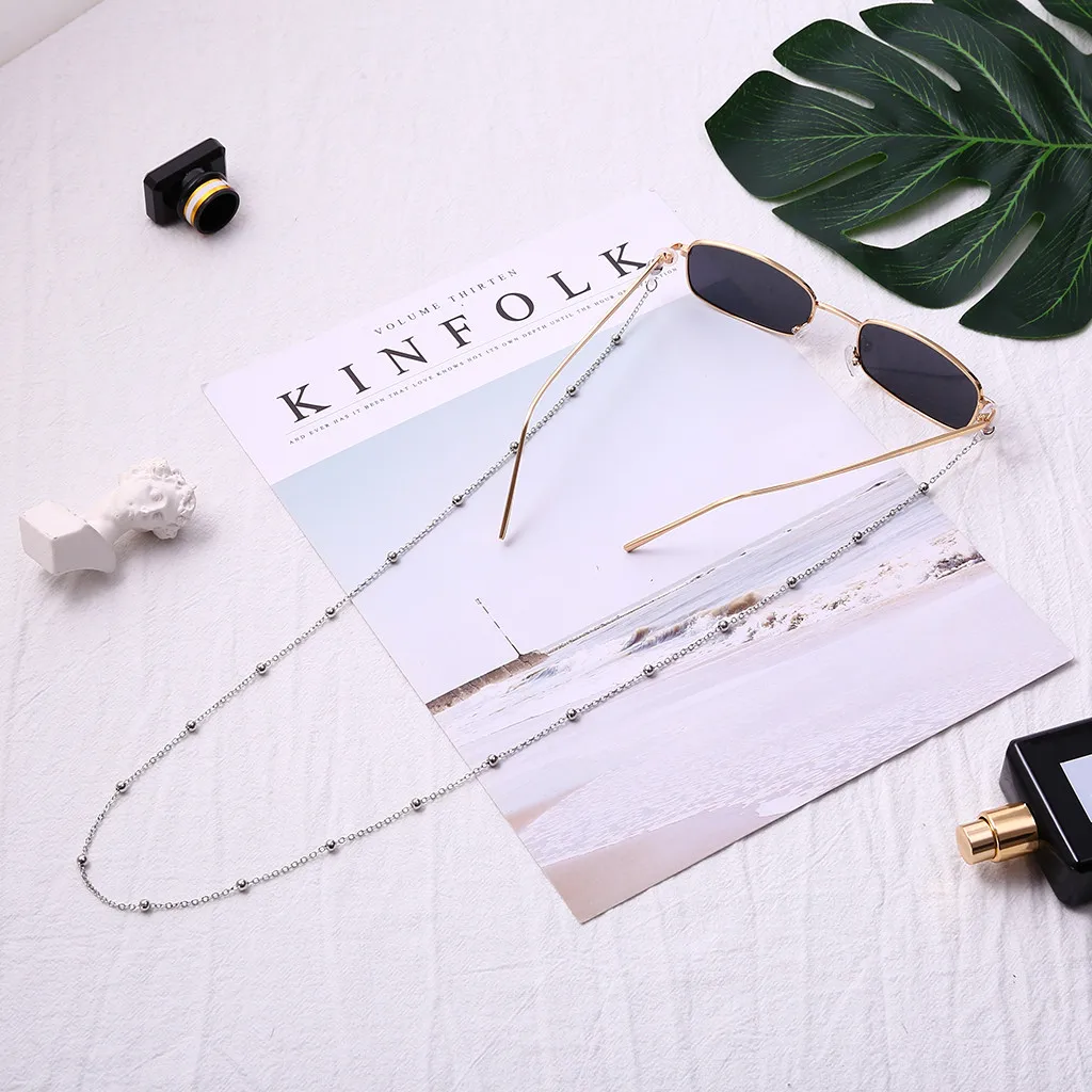 Глаз Стекло очки для чтения глаз с жемчугом и бисером шнурок-цепочка держатель