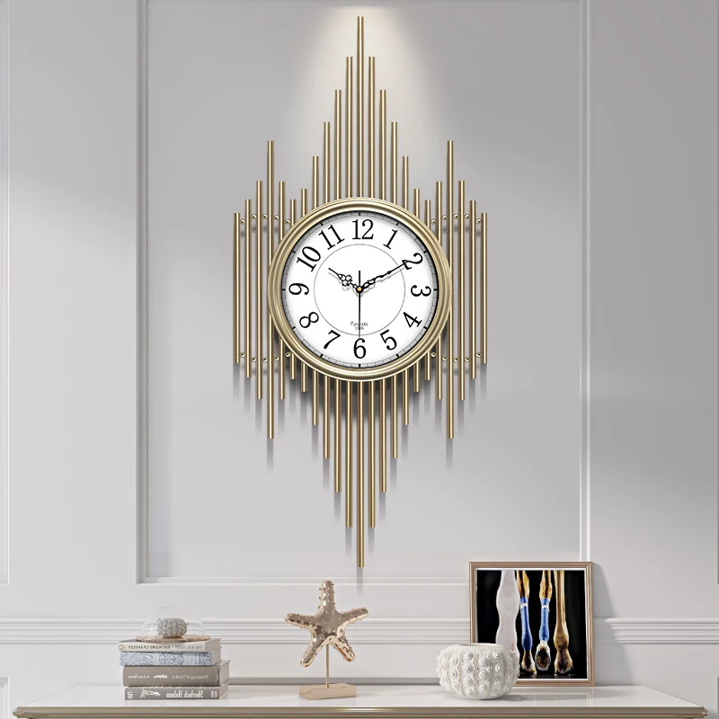 

Luxury Creative Wall Clock Mechanism Metal Living Room Large Personality Wall Clock Design Relogio Parede Home Decorative DG50WC