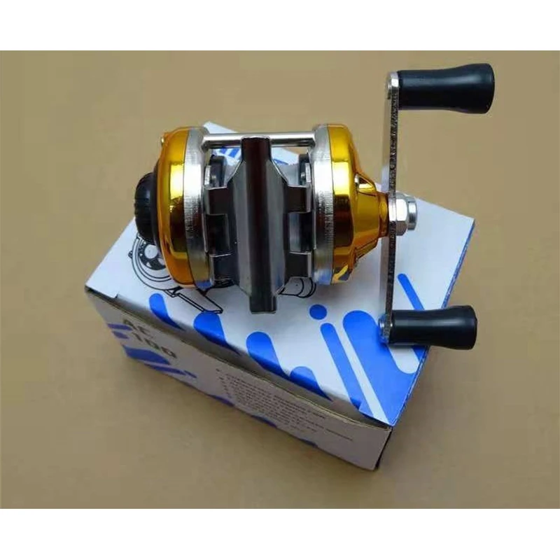 Мини-барабан катушка спиннинга для морской рыбалки Портативный зимней литой