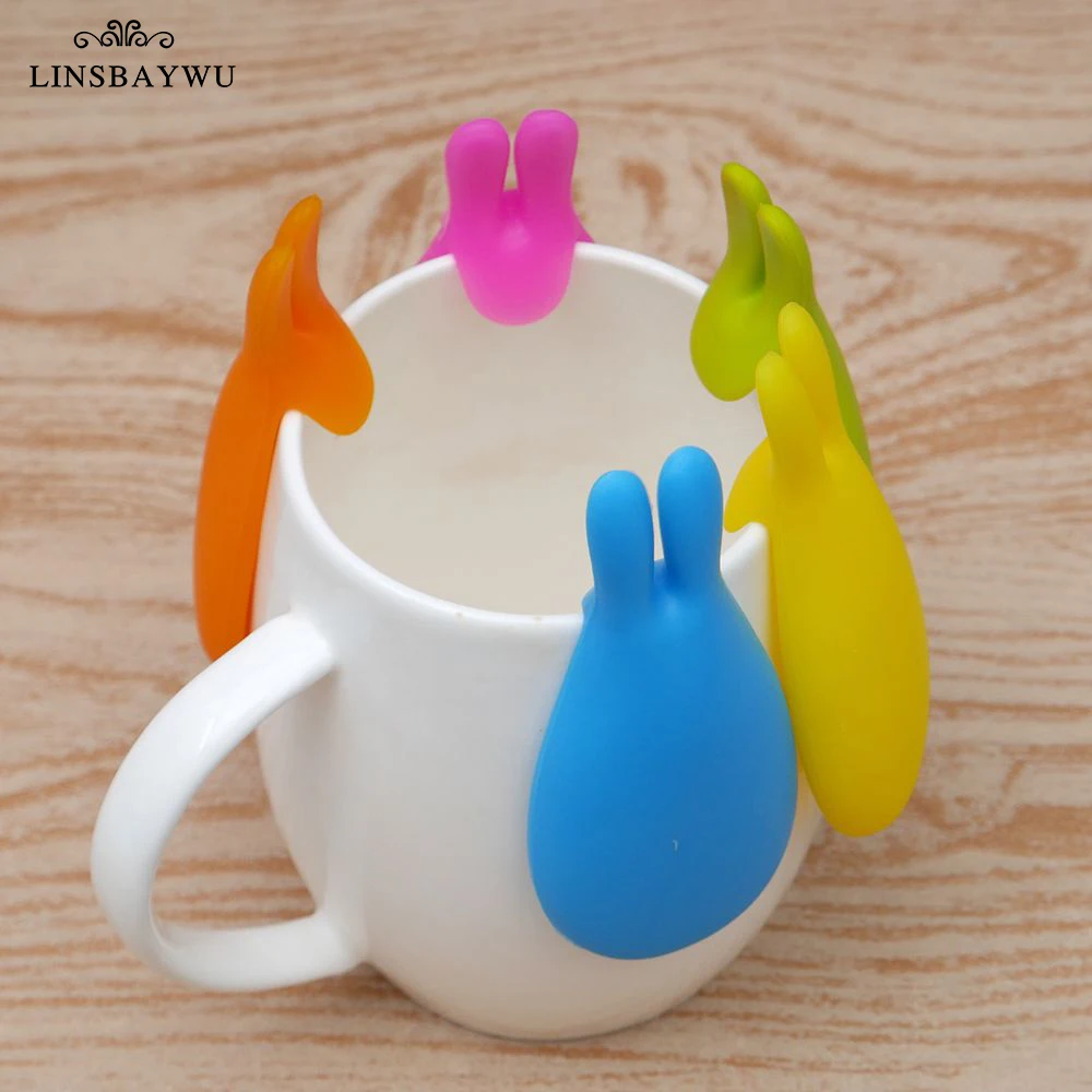 1PC Cute Rabbit Shape Tea Bag Holder Clip Cup Mug Tea Strain