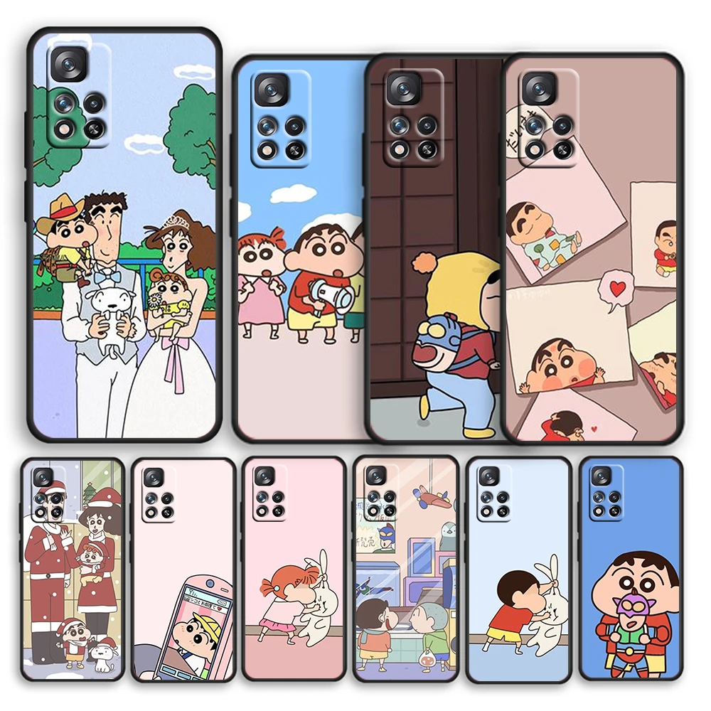 

Anime cute little boy For Xiaomi Redmi Note 11 10T 5G 9T 9S 8T 7 6 Pro Max Plus 5A 4 Silicone Soft Black Phone Case