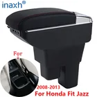 Подлокотник для Honda Jazz, подлокотник для Honda Fit Jazz 2, автомобильный подлокотник 2008-2013 2009 2010 2011 2012, ящик для хранения, автомобильные аксессуары