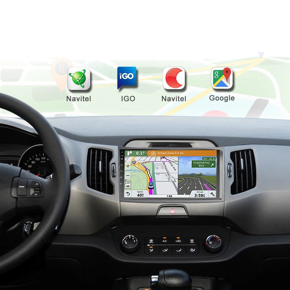 Автомагнитола 2 din на Android 10 для KIA Sportage 3 2010-2016 мультимедийный автомобильный
