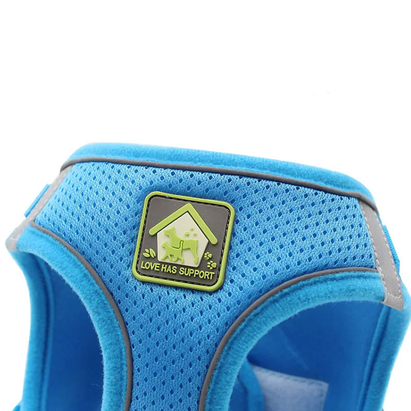 

360 Degree Reflective Safety Pet Dog Harness and Leash Set Breathable Small Puppy Cat Vest Harness Collar Pet Walking Lead Leash