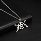 Skyrim Сверхъестественное ожерелье богини для женщин цепь из нержавеющей стали Луна Звезда Wicca талисман амулет кулон ожерелье ювелирные изделия