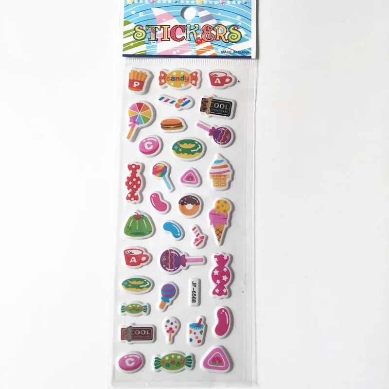 6 Sheets Cute Bubble Cake Stickers Creative Dessert Food Ice Cream Adesivos Korean Stationery Supplies Kids Sticky Notes Label | Игрушки и