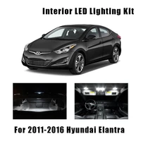 9 bulbs white led car ceiling light interior kit for 2011 2014 2015 2016 hyundai elantra map dome cargo license plate lamp