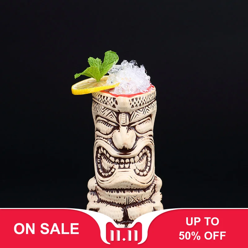 Tiki Коктейльная кружка Tiki остров вина кружки керамические чашки для питья художественные ремесла креативные Гавайские чашки барные инструменты аксессуары