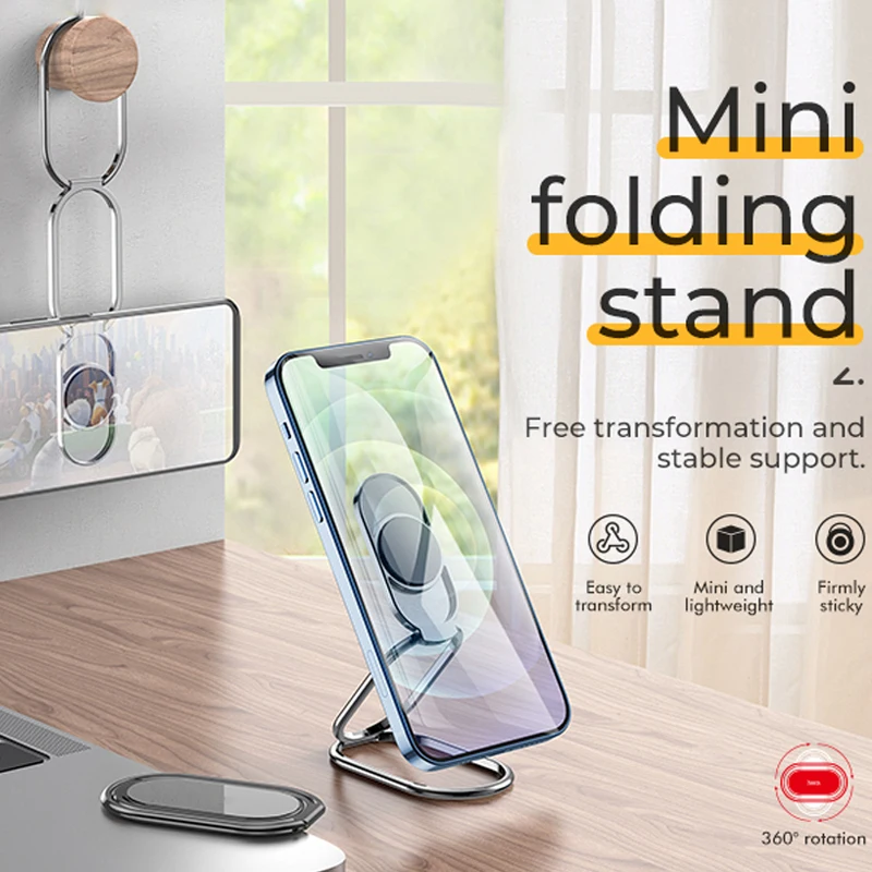 foldable adjustable phone double ring finger holder 360 degree rotate magnetic car desktop stand holder for iphone xiaomi huawei free global shipping
