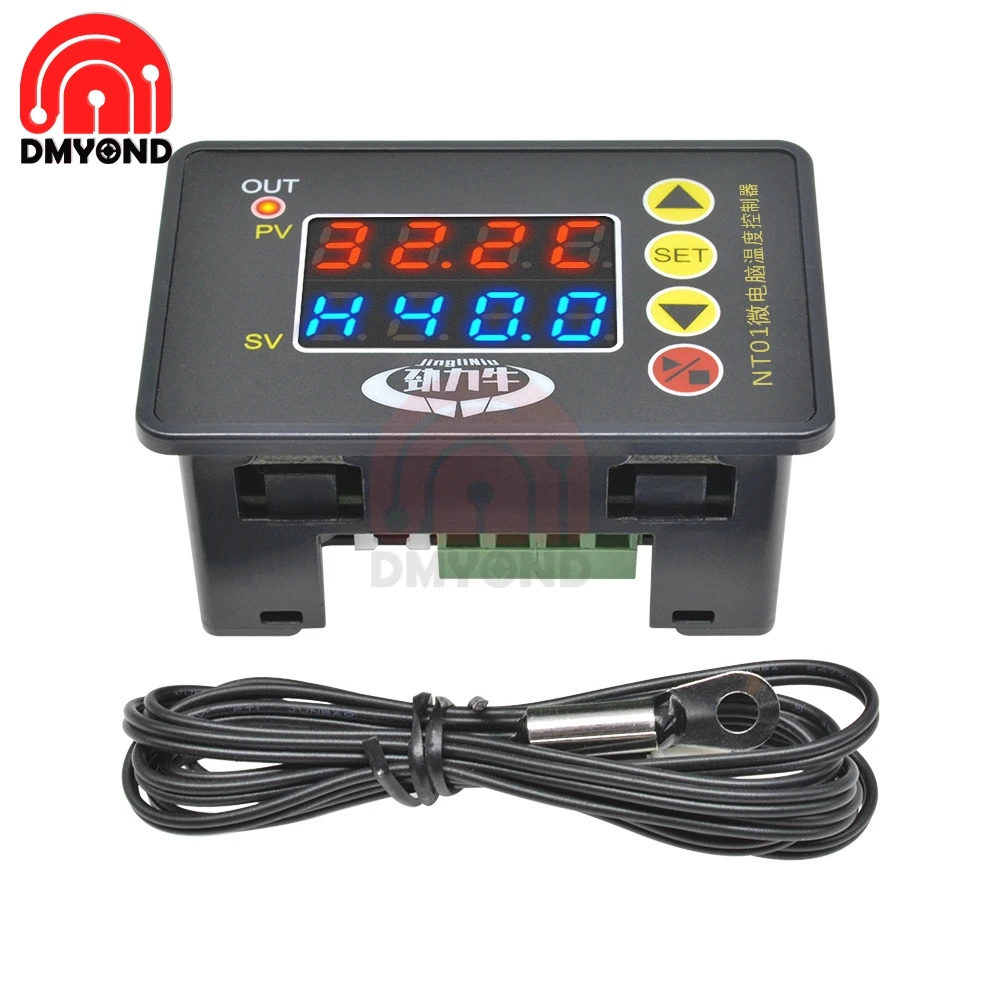 NT01 DMT01 Thermostat 220V DC 12V 24V Temperature Controller Thermoregulator Heating Cooling Control for Incubator Aquarium |