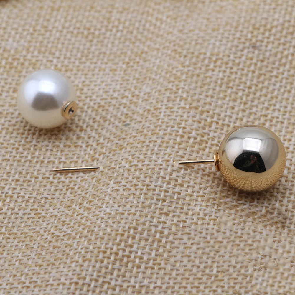 

2021 High Quality Vintage Gold Brooch Pins Double Head Simulation Pearl Brooches Women Wedding Jewelry Accessories Romantic