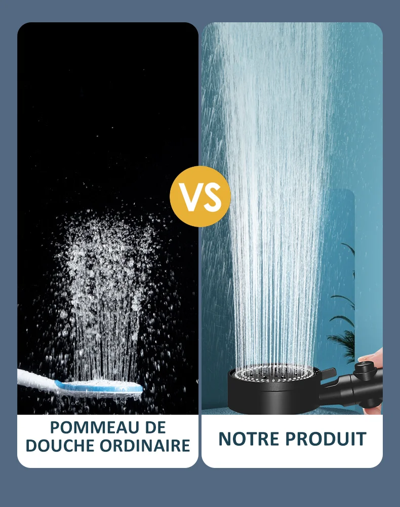 Pommeau De Douche économie D'eau - Noir