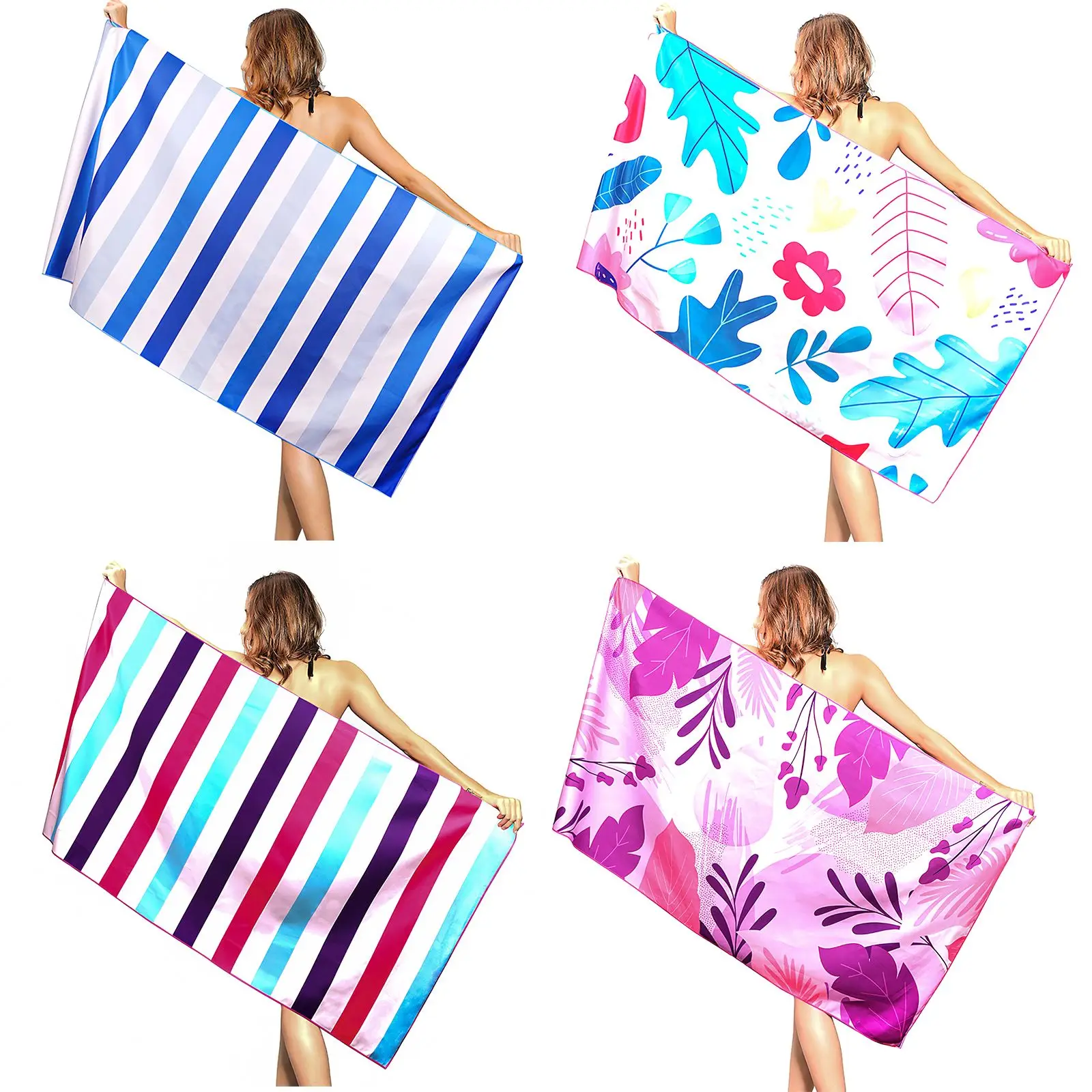 

Beach Bath Towel Women Fiber Polyester Cloth Bathrobe Bath Blanket Swimming Surfing Poncho Water Absorbent Rectangle Quick Dry