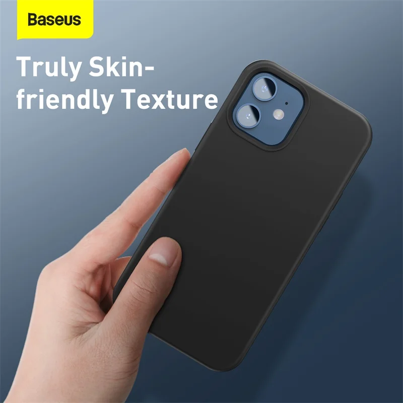 baseus magnetic phone case for iphone 12 pro max mini shockproof liquid silicone back cover for iphone 12pro 12mini coque shell free global shipp