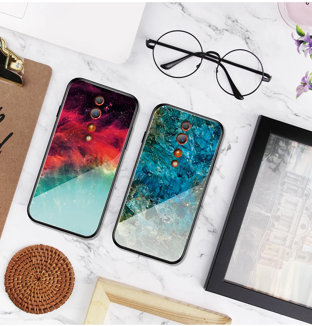Градиентный чехол из закаленного стекла для OPPO Find X A9 R17 F11 pro K1 Reno 10x zoom Z A1K Realme 3 Pro Lite R15X чехол для телефона