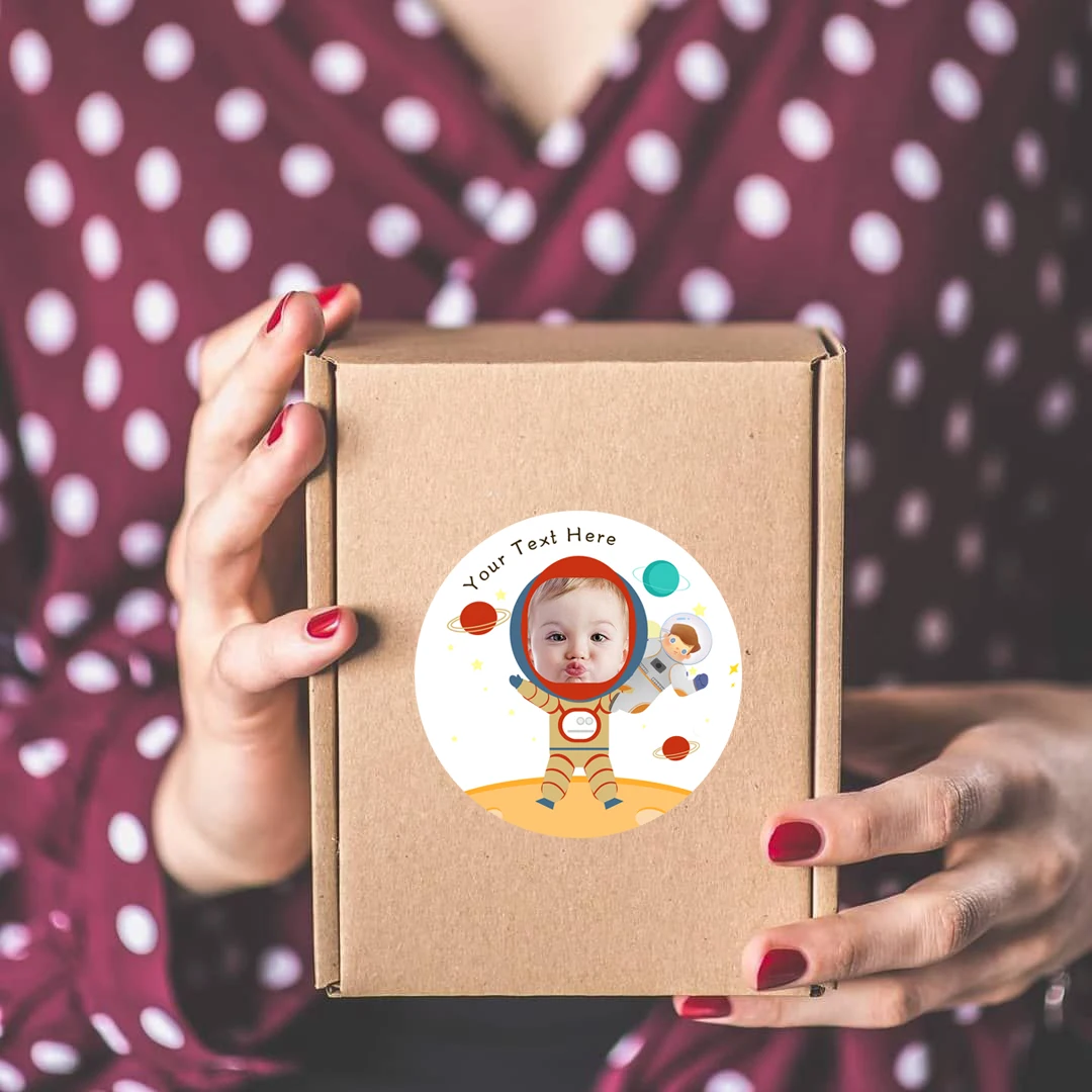 2 5 7 см мультфильмы пользовательские Стикеры s Baby Shower персонализация фото дизайн