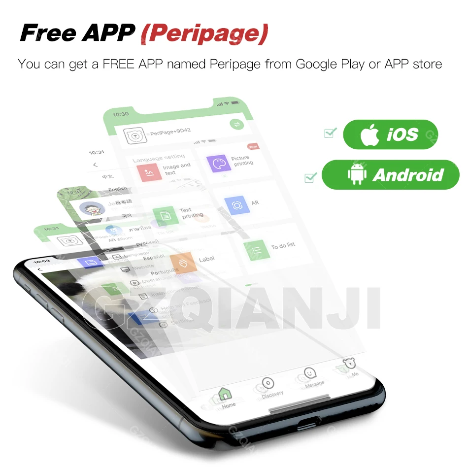 A9 200 точек/дюйм Новый термальный принтер для фото с периферийной страницей
