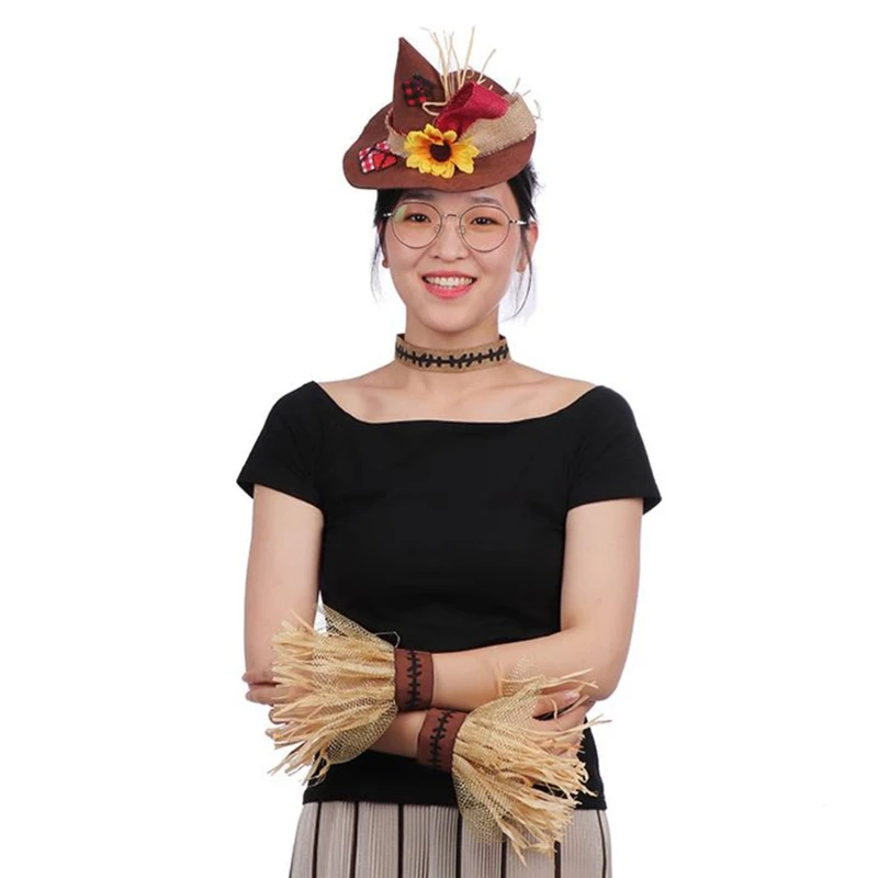 

4 Pcs/Set Adjustable Anime Cosplay Party Costumes Halloween Accessories Gifts Straw Masquerade Carnival Party Supplies