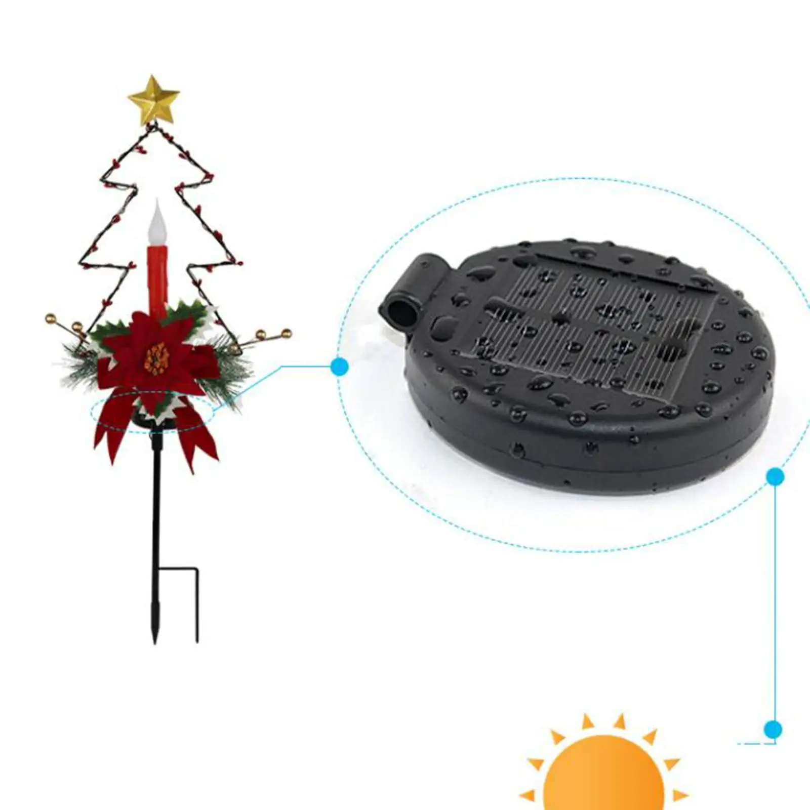 

Солнечная свеча освесветильник для дорожек Рождественское украшение для газона подъездная дорожка