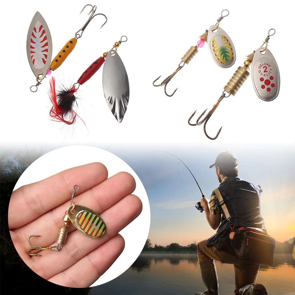 2 шт. вращающаяся блесна-ложка приманка для рыбной ловли металлическая с