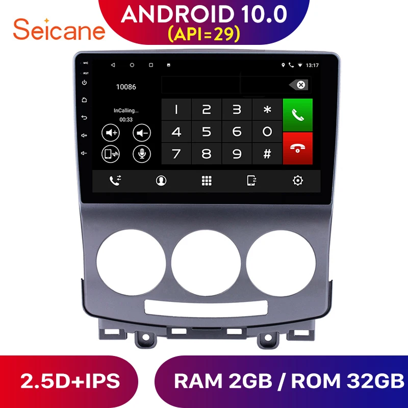 Автомобильный мультимедийный плеер Seicane 4 ядра Android 10 0 GPS навигация радио для 2005 2008