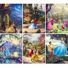 Алмазная живопись замок Мультфильм Принцесса фантазия танцы 5D Сделай Сам квадратная круглая вышивка мозаика набор вышивка крестиком домашний декор искусство