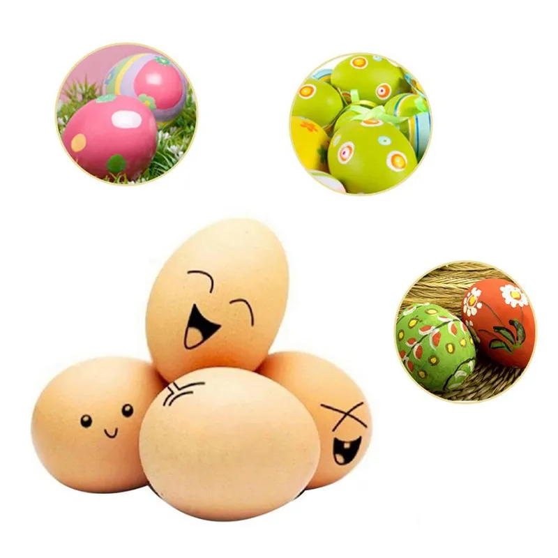 

5Pcs Fake Eggs Hen Poultry Chicken Joke Prank Plastic Eggs Party Decor Novelty Toy for Kids